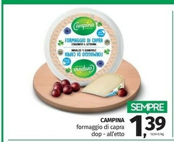 Pam Campina Formaggio Di Capra Dop offerta