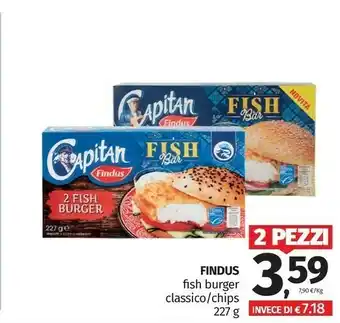 Pam Findus Findus - Fish Burger Capitan Findus 227 g(ml) offerta