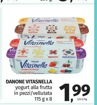 Pam Vitasnella Danone Yogurt Alla Frutta In Pezzi offerta
