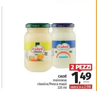Pam Calvè Calvè - Maionese Classica 225 g(ml) offerta