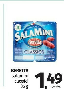 Pam Fratelli Beretta - Salamini Classici 85 g(ml) offerta