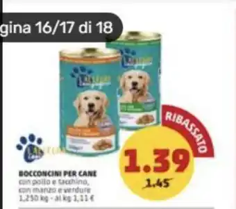 PENNY BOCCONCINI PER CANE con pollo e tacchino, con manzo e verdure 1,250 kg offerta