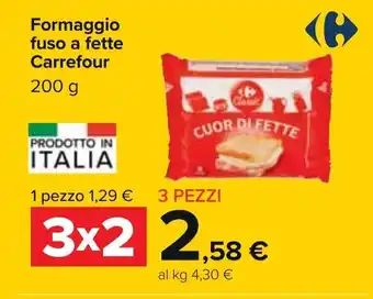 Carrefour Carrefour Formaggio fuso a fette 200g offerta