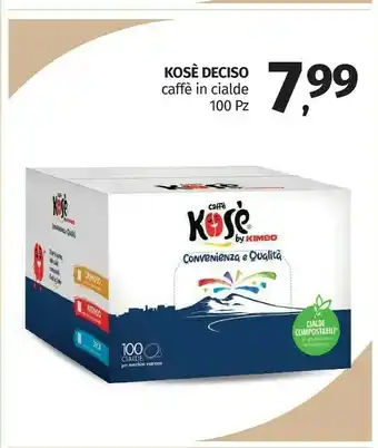 Pam Kosè Deciso Caffè In Cialde offerta