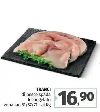 Pam Tranci Di Pesce Spada Decongelato Zona Fao offerta