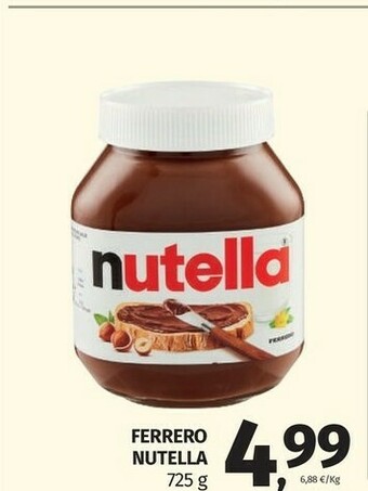 Pam Ferrero Nutella offerta
