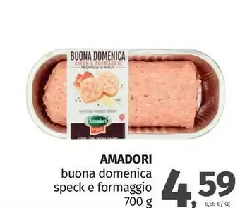 Pam Amadori Amadori - Speck e Formaggio Saporito Polpettone con Carne di Tacchino Buona Domenica 700 g(ml) offerta