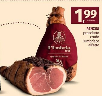 Pam Renzini Prosciutto Crudo L'umbriaco offerta