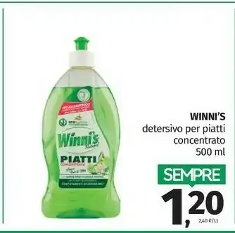 Pam Fairy Winni's Detersivo Per Piatti Concentrato offerta