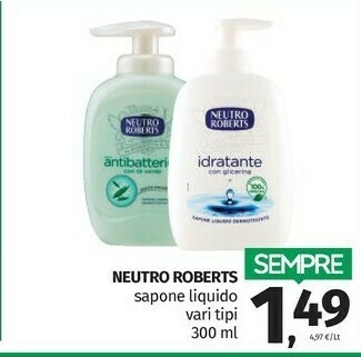 Pam Neutro Roberts Sapone Liquido offerta