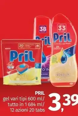 Pam Pril Gel offerta