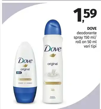Pam Dove Deodorante offerta