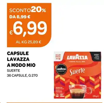 Ekom CAPSULE LAVAZZA A MODO MIO Suerte 36 CAPSULE, G 270 36 CAPSULE, G 270 offerta