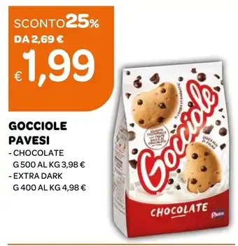 Ekom GOCCIOLE PAVESI - CHOCOLATE G 500 offerta