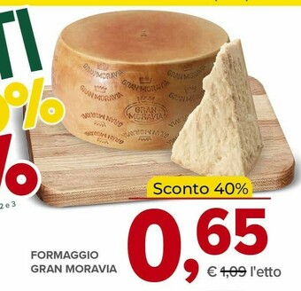 Todis Gran moravia Formaggio offerta