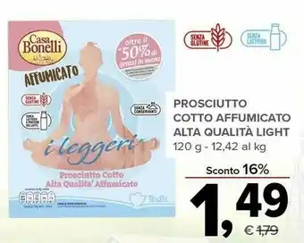 Todis Casa bonelli Prosciutto Cotto Affumicato 120 G offerta