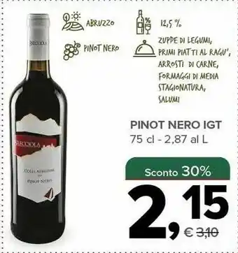 Todis Pinot Nero Igt offerta