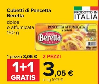Carrefour Beretta Cubetti di Pancetta 150g offerta
