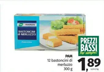 Pam 12 Bastoncini Di Merluzzo offerta