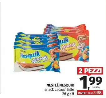 Pam Nestlè Nestlè - Nesquik Snack Cacao 26 g(ml) offerta