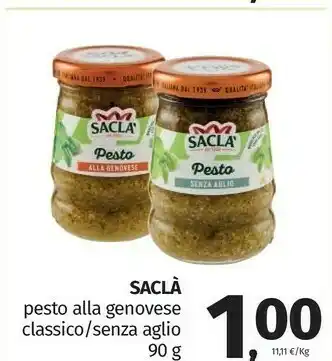 Pam Saclà Pesto offerta