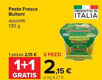 Carrefour Buitoni Pesto Fresco 130g offerta