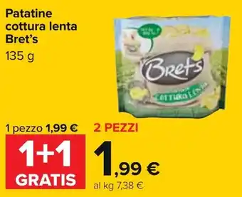 Carrefour Bret's Patatine cottura lenta 135g offerta