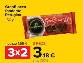 Carrefour Perugina GranBlocco fondente 150g offerta
