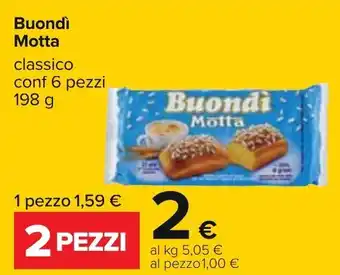 Carrefour Motta Buondì 6 pezzi 198g offerta
