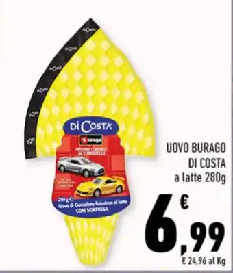 Conad UOVO BURAGO DI COSTA a latte 280g offerta