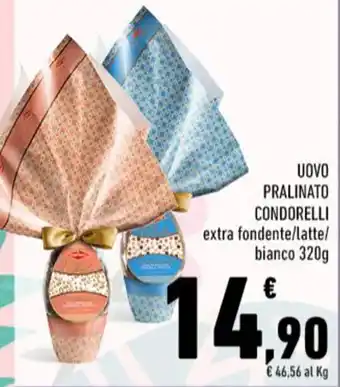Conad UOVO PRALINATO CONDORELLI extra fondente/latte/ bianco 320g offerta