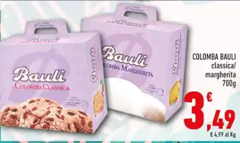 Conad COLOMBA BAULI classica/ margherita 700g offerta