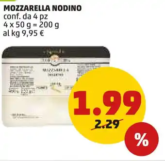 PENNY MOZZARELLA NODINO conf. da 4 pz 4 x 50 g offerta