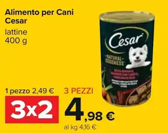 Carrefour Cesar Alimento per cani 400g offerta