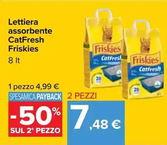 Carrefour Friskies Lettiera assorbente CatFresh 8lt offerta