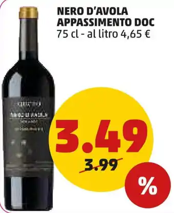 PENNY NERO D'AVOLA APPASSIMENTO DOC 75 cl offerta