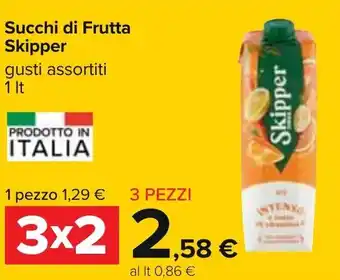Carrefour Skipper Succhi di Frutta 1lt offerta