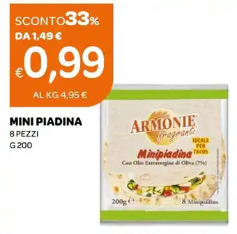 Ekom MINI PIADINA 8 PEZZI G 200 offerta