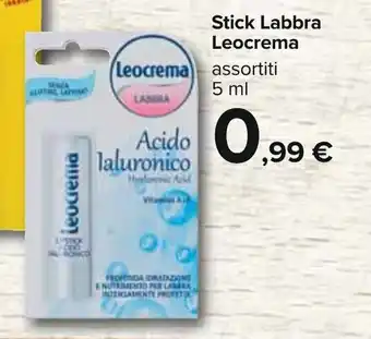 Carrefour Leocrema Stick Labbra 5ml offerta