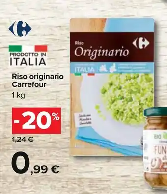 Carrefour Carrefour Riso originario 1kg offerta