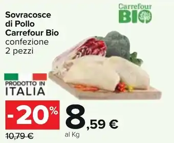 Carrefour Carrefour Bio Sovracosce di Pollo 2 pezzi offerta