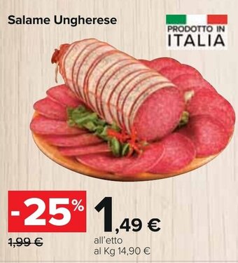 Carrefour Salame Ungherese offerta