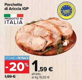 Carrefour Porchetta di Ariccia IGP offerta