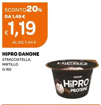 Ekom HIPRO DANONE STRACCIATELLA, MIRTILLO G 160 offerta