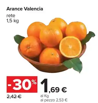 Carrefour Arance Valencia 1,5kg offerta