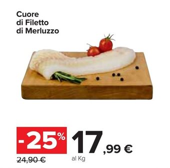 Carrefour Cuore di Filetto di Merluzzo offerta