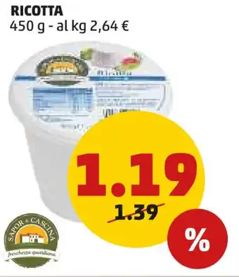 PENNY RICOTTA 450 g offerta