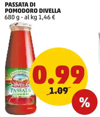 PENNY PASSATA DI POMODORO DIVELLA 680 g offerta