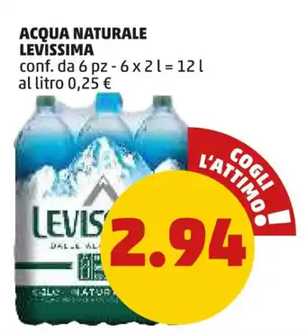 PENNY ACQUA NATURALE LEVISSIMA conf. da 6 pz - 6 x 2 l offerta