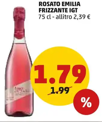PENNY ROSATO EMILIA FRIZZANTE IGT 75 cl offerta